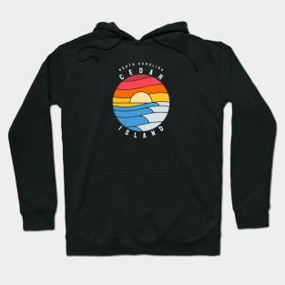 Cedar Island, NC Stained Glass Sunrise Summertime Hoodie